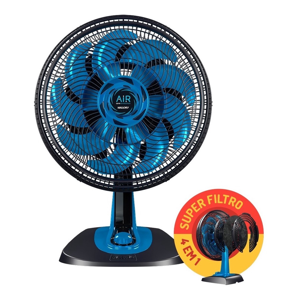 Ventilador Turbo Silencioso 15 Pás Malloy Air Care 40cm 4 Em 1 | Shopee ...