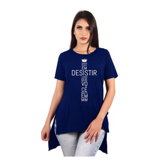 CAMISETA LONGLINE swag CINZA MESCLA - feminina