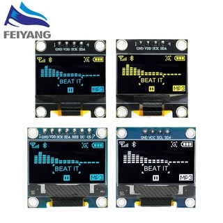 0.96 Polegada IIC SPI Serial 7/4Pin Branco/Azul Amarelo Módulo De Display OLED SSD1306 12864 Tela LCD Board Para Arduino