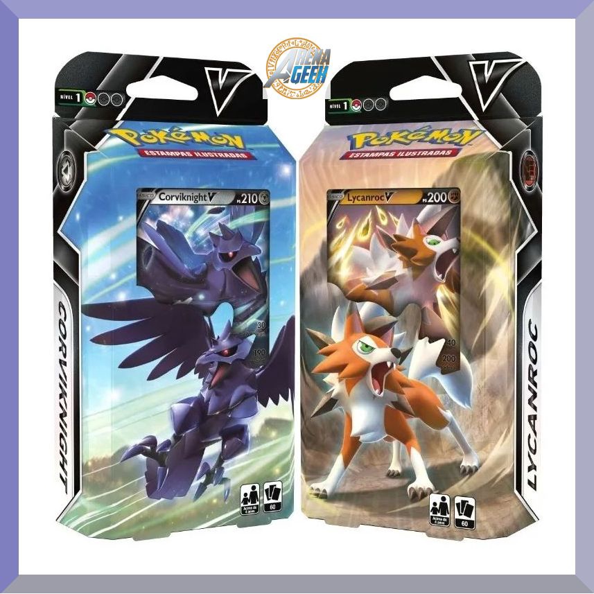 Card Game Pokémon Baralho Batalha V Lycanroc - Copag