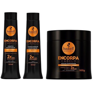 Kit- Shampoo, Condicionador 500ml E Mascara Engrossadora 500g Haskell