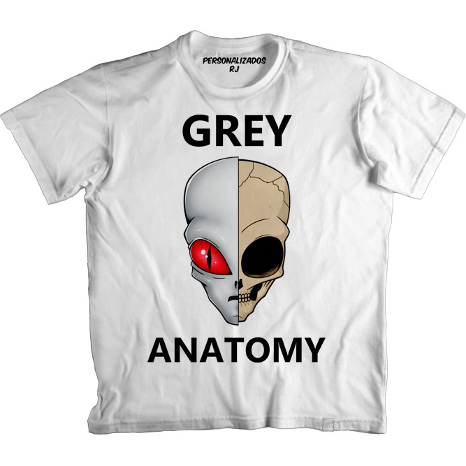 Camiseta Greys Alien Desenho Extra-terrestre 3d Masculina