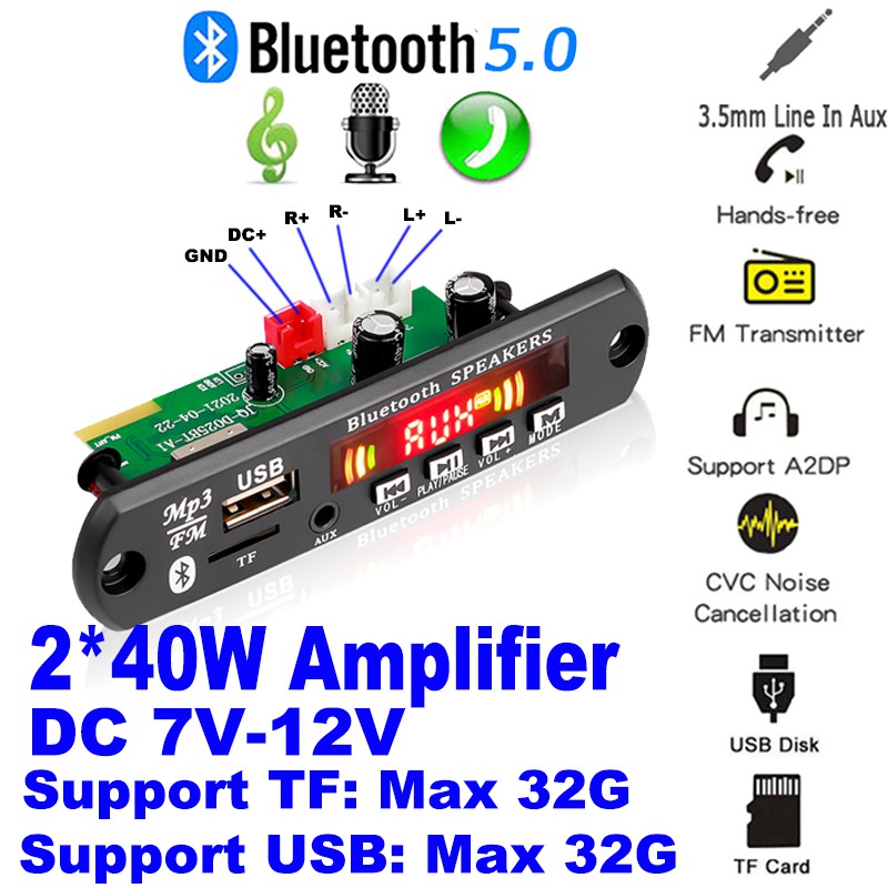 Radio Para Coche Bluetooth ESSGOO 1 DIN - USB, FM, MP3, Entrada Auxiliar, Manos Libres, Compatible Universal