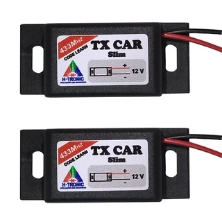 Kit 2 Controles para abrir e fechar portão com o farol do carro ou moto tx car freq. 433 MHz modelo Slim