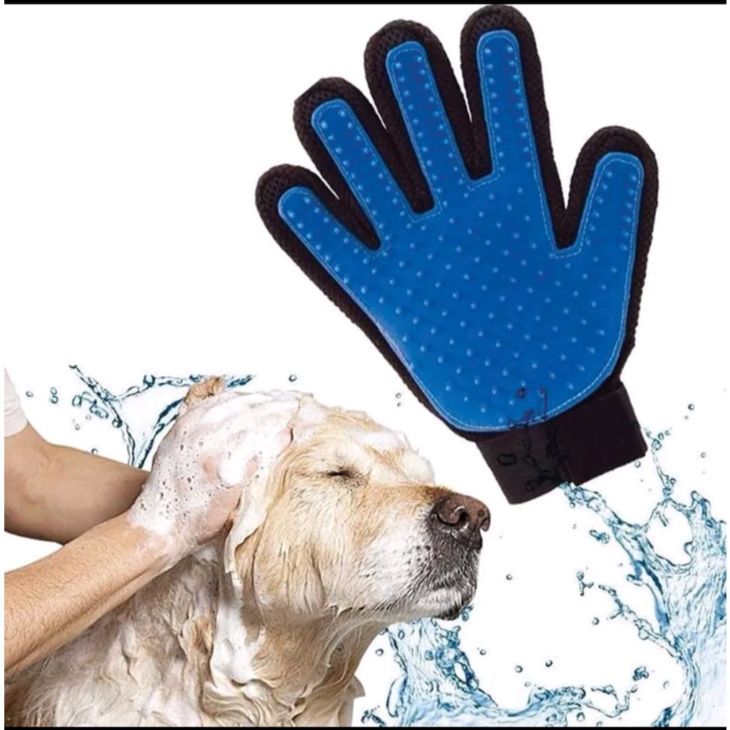 Luva Escova Nano Magnética Tira Pelos Pets cães e Gatos