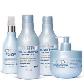 Kit Profissional Shampoo Condicionador Máscara Finalizador Keep Repair HIDRATAÇÃO INTENSIVA Muriel
