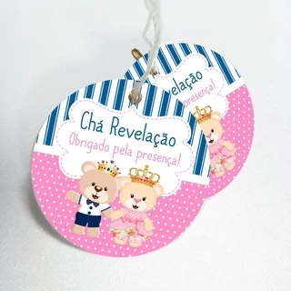 20 Tags de Agradecimento Chá Revelação