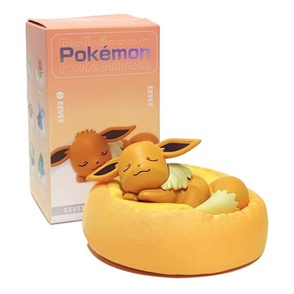 Boneco Eeve Pokémon Dormindo Com Almofada Puff Fofos