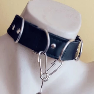 Pescoceira coleira com guia sex bondage