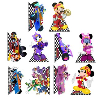 mickey sobre rodas kit decoração de festa infantil 10 display de 20cm