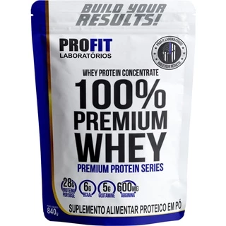 Whey Protein Concentrado 100% Premium Whey 28g Por Dose Refil 840g