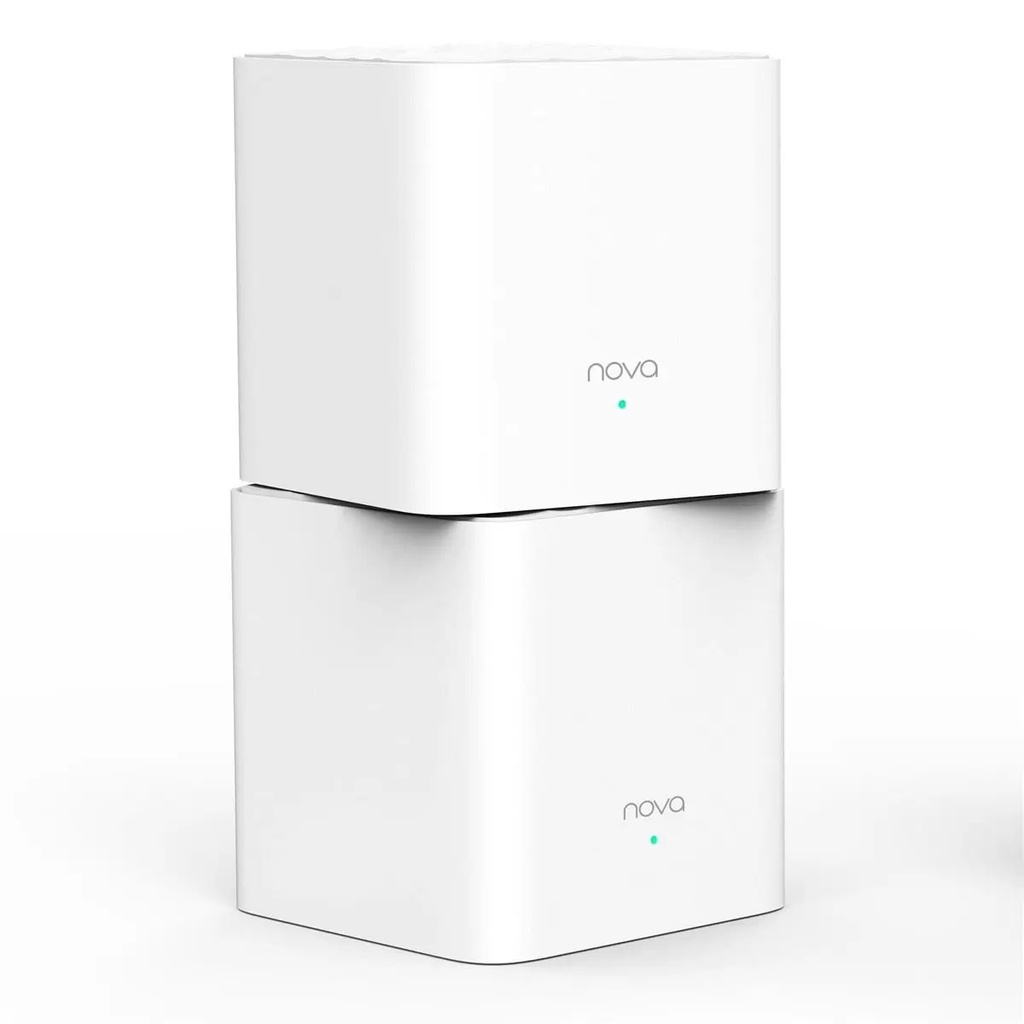 Tenda AC1200 MW3(2-Pack) Dual-Band Mesh WiFi System for Whole Home (Router & Wi-FI Repeater Replacement), 200 m² WiFi Coverage, Parental Control, Works with All Internet Boxes