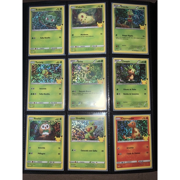 Coleção Completa Cartas Pokémon Mc Donalds 25 anos - 25 cartas comuns