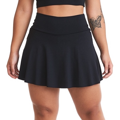 Short Saia Preto Feminino Fitness Academia