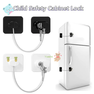YUSENS Janela Gavetas Com Fechadura De Geladeira Chave Ou Codificada Armário Para Crianças Proteção Bebês Segurança Deslizante Senha Digital/Multicolor