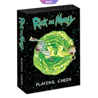 Alta Qualidade Deluxe Rick E Morti Cartões De Poker Board Games Party Card Presente Para Amigos (Chuva)