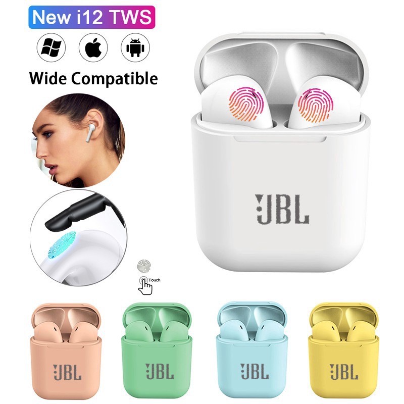 Fone Ouvido JBL i12 Bluetooth 5 0 Sem Fio Esport com Microfone