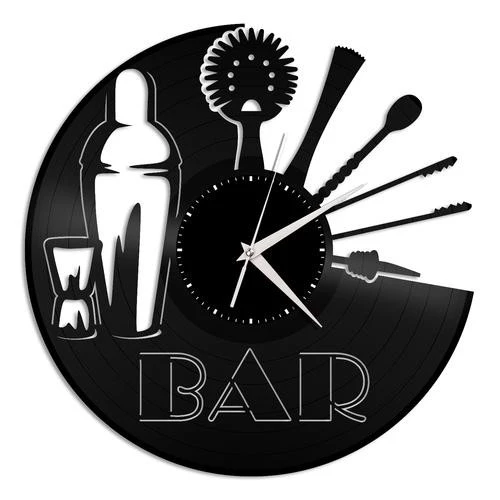Bar - Relógio Disco De Vinil Decoração