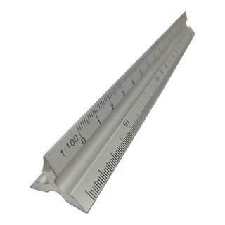 Escalímetro Inox Régua De 6 Escalas 15cm Para Desenhos Arte