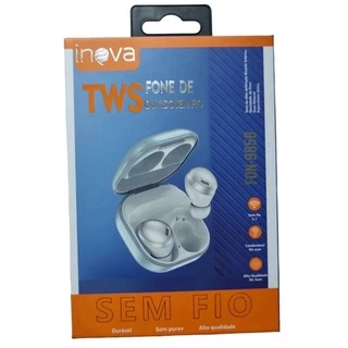 Fone De Ouvido Bluetooth Inova TWS Airphone Touch Earphone FON - 9858 Celular Notebook
