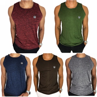 Kit 5 Camisetas Regata Masculina Dry Fit Academia Moda Fitness sem manga Treino Crossfit