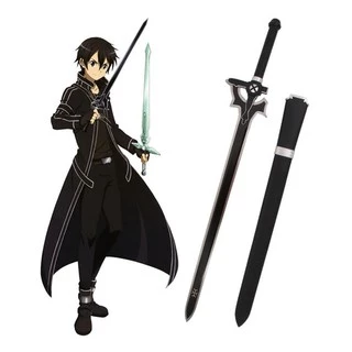 Kit 2 Espada 140cm (cada) Kirito Dark Repulser Elucidator SS Series