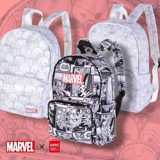 Mochila Série Marvel Homem Aranha Miniso - Unisex - Mochila Infantil e Adulto