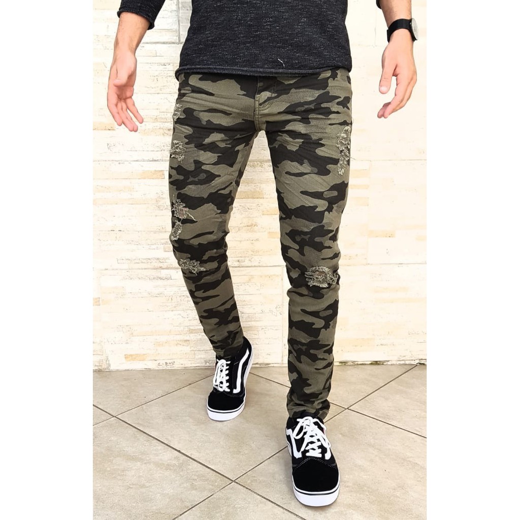 Calça store masculina camuflada