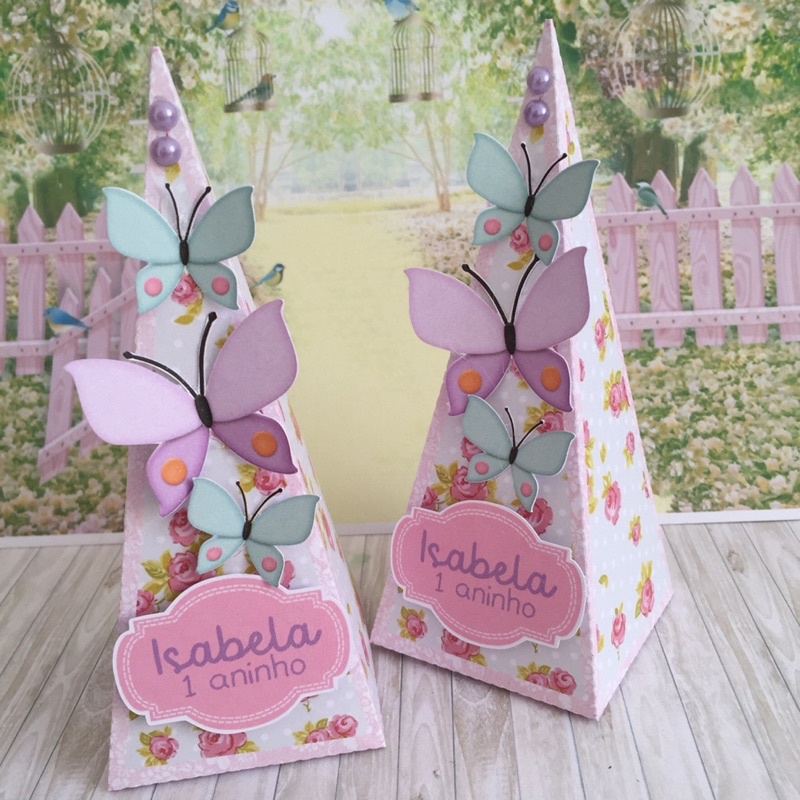 Caixa Personalizada Lembrancinha Borboleta Jardim Encantado Festa 10 ...