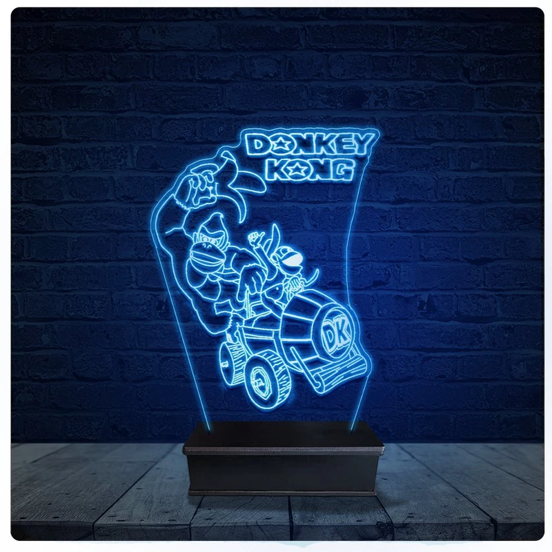Luminária Led Acrilico Abajur - Donkey Kong