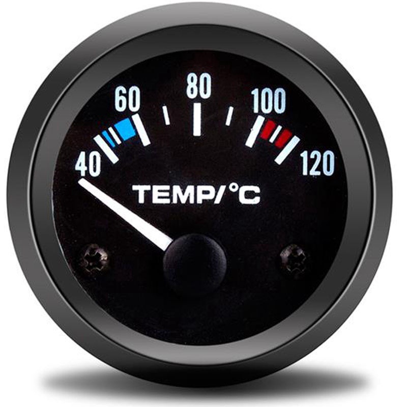 Dragão Medidor De 52mm De Luz De Fundo Preta Da Motocicleta Com Branca Temperatura Água 40-120 C