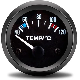 Dragão Medidor De 52mm De Luz De Fundo Preta Da Motocicleta Com Branca Temperatura Água 40-120 C