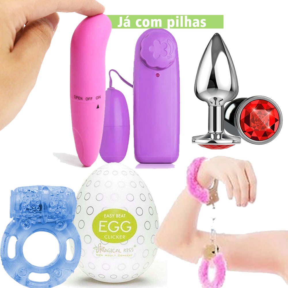 Kit Plug Anal Bullet Ponto G Egg Anel Algema Com Pilhas Inclusas Shopee Brasil 3433