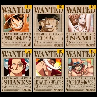 quadro one piece quadros decorativos one piece tamanho 10x15 + brinde
