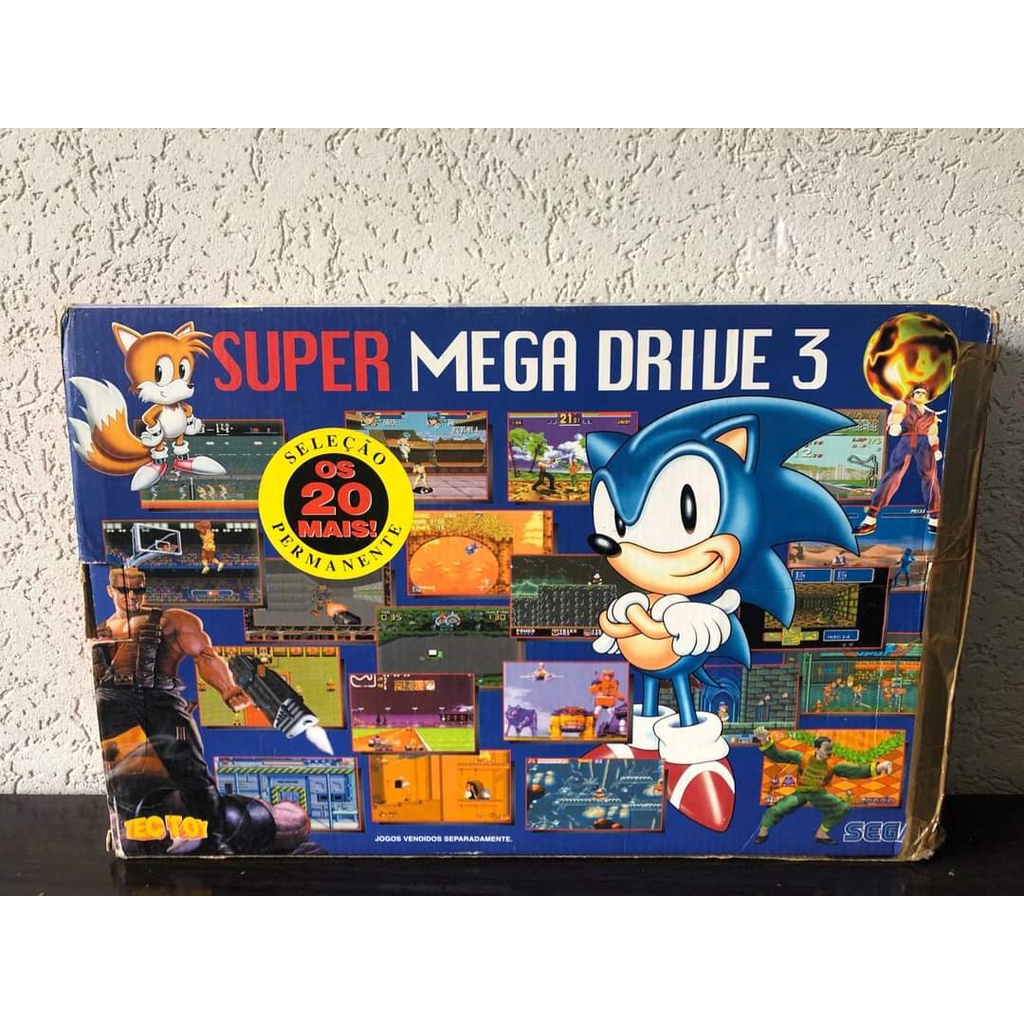 Vídeo Game Mega Drive 3 - Completo c/caixa original