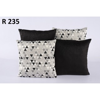 Capas de Almofadas Kit com 4 Unidades Jacquard Decorativas Sala Sofá 42x42 Com Zíper
