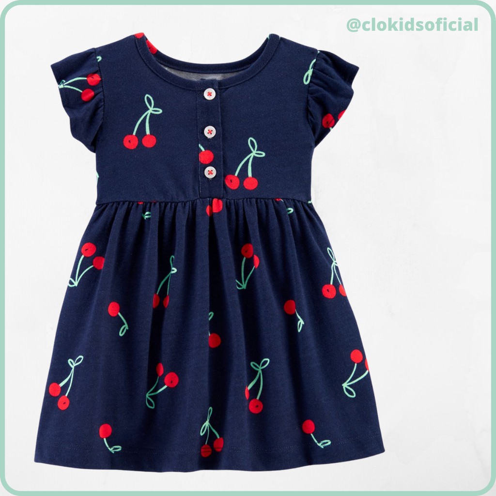 Vestido Carter's Cereja NOVO! Shopee Brasil