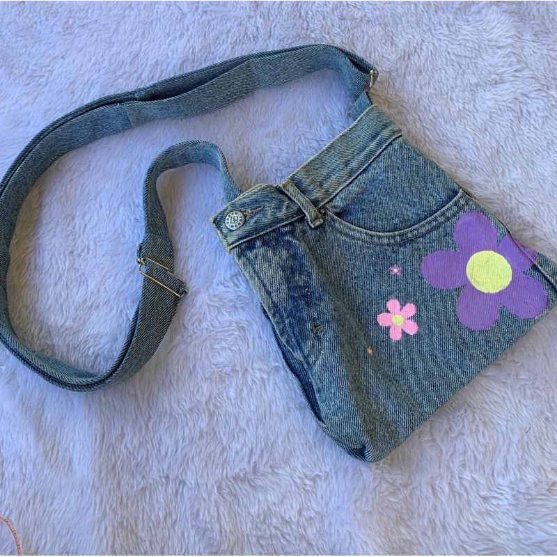 Bolsas feitas de store jeans