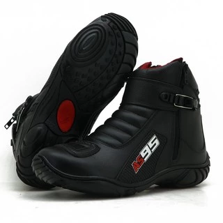 Bota Motociclista AS95 Atron Shoes de Couro Legítimo - 095