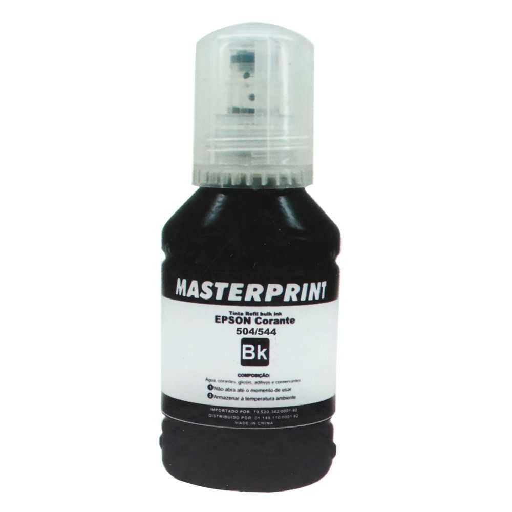 Refil de Tinta Compatível Epson 504/544 Masterprint Preto para ...
