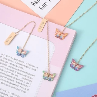 1 Pcs Marcadores De Páginas Criativas De Liga Metálica Com Pingente De Metal/Borboleta/Livros/ Clips Marcador de página