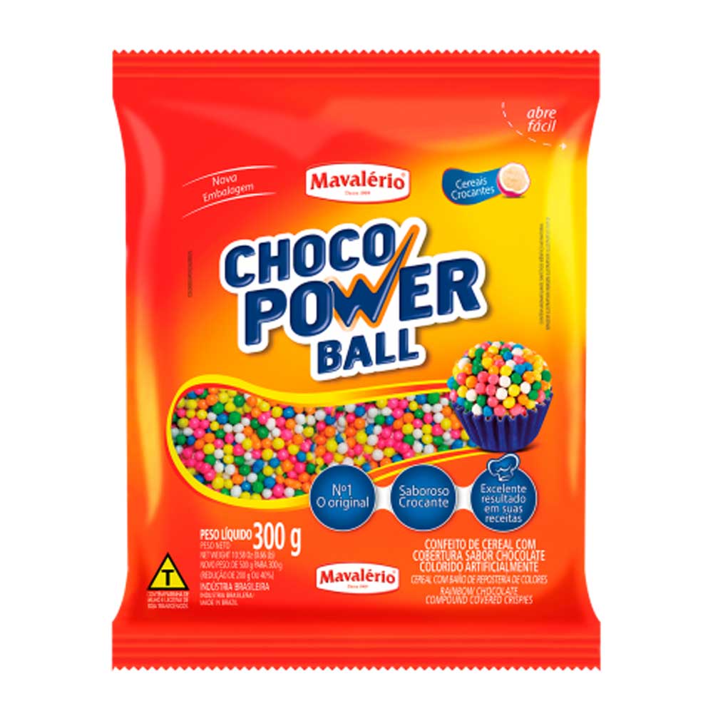 Choco Power Ball Micro Colorido 300g - Mavalério | Shopee Brasil
