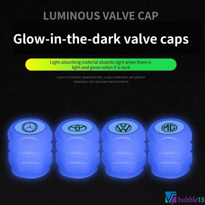 Pino pneu brilha no escuro carro moto bicicleta