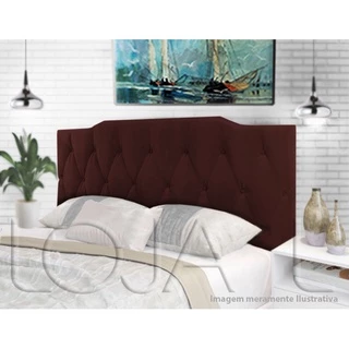 Cabeceira Vinho Estofada 1,60 x 55 Dobrável Nicole Cama Queen