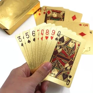 Baralho Dolar Dourado Ouro Folheado A Prova D'agua Poker 54 Cartas em Oferta na Shopee