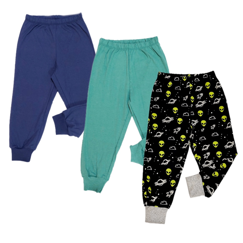 Calça de malha algodão avulsa de Pijama Tamanho 2 ao 8 Roupa Infantil Unissex
