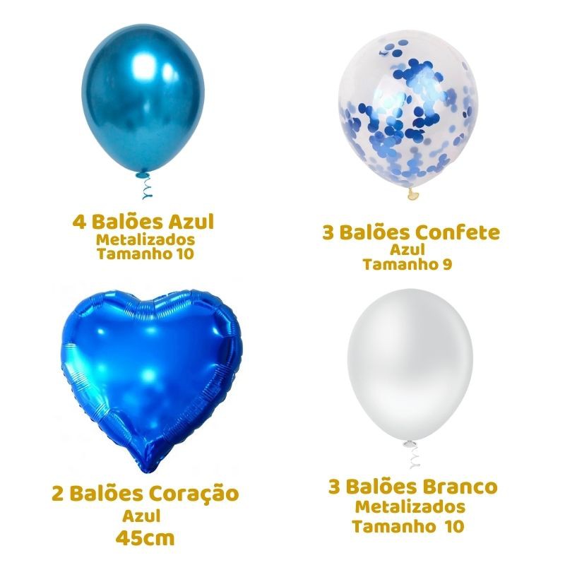 Balão Coração Azul na Black Friday 2025 | BuscaProdutos