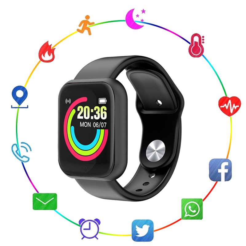 Smartwatch Y D Prova D Gua Bluetooth Usb Monitor Carrinho O Aco Pulseira