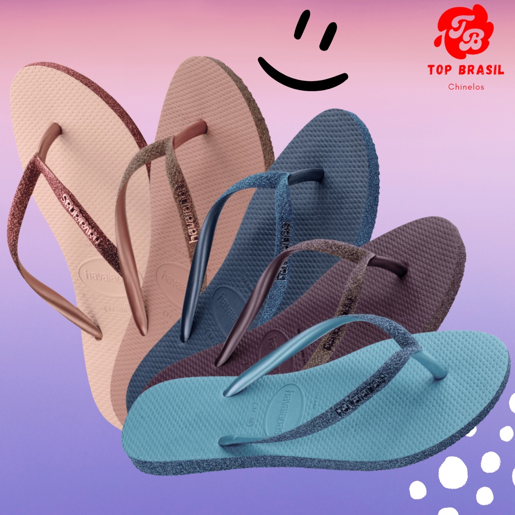 Chinelo Havaianas Slim Sparkle II C/NF Glitter no Solado Original ...
