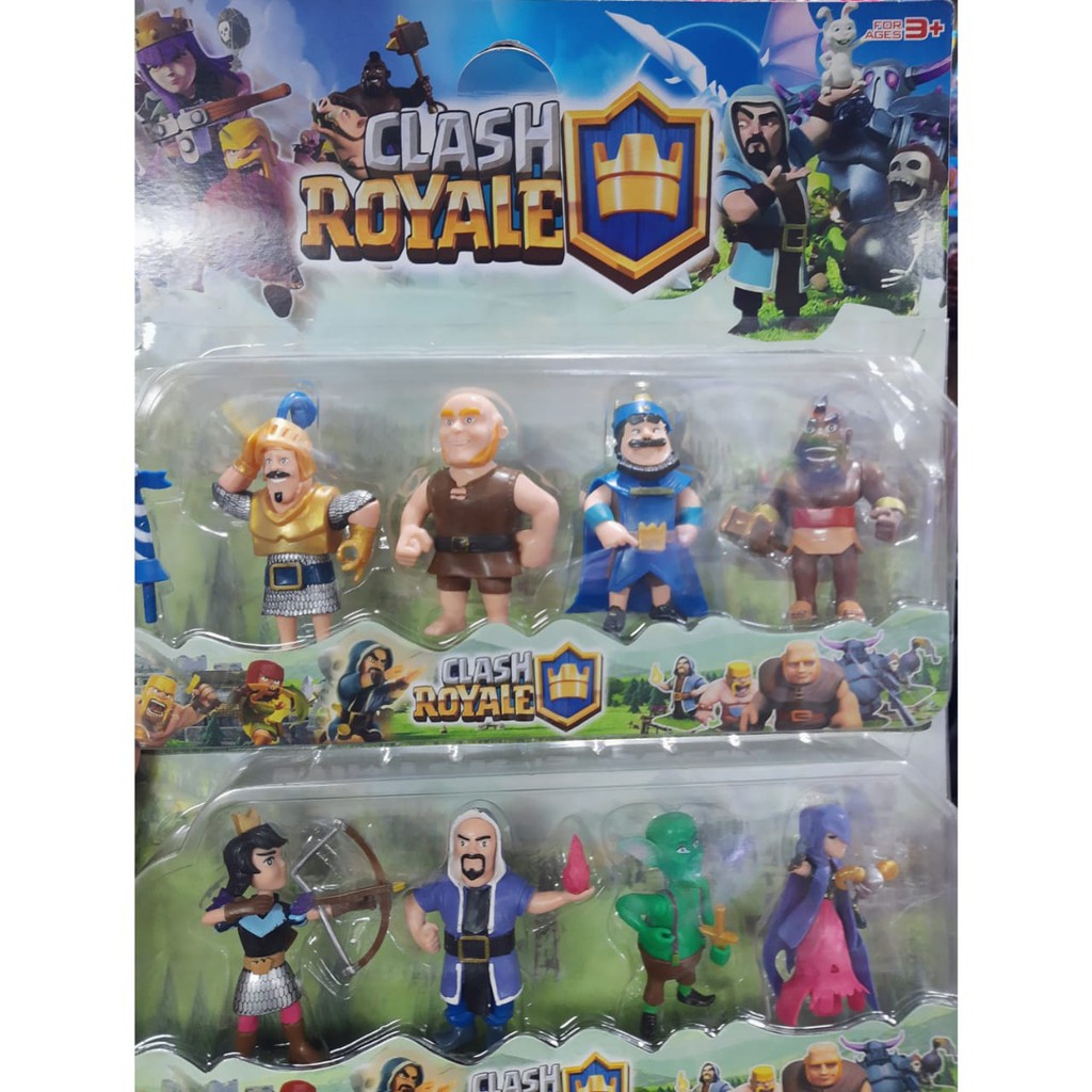 Clash Royale Cartela com 8 bonecos